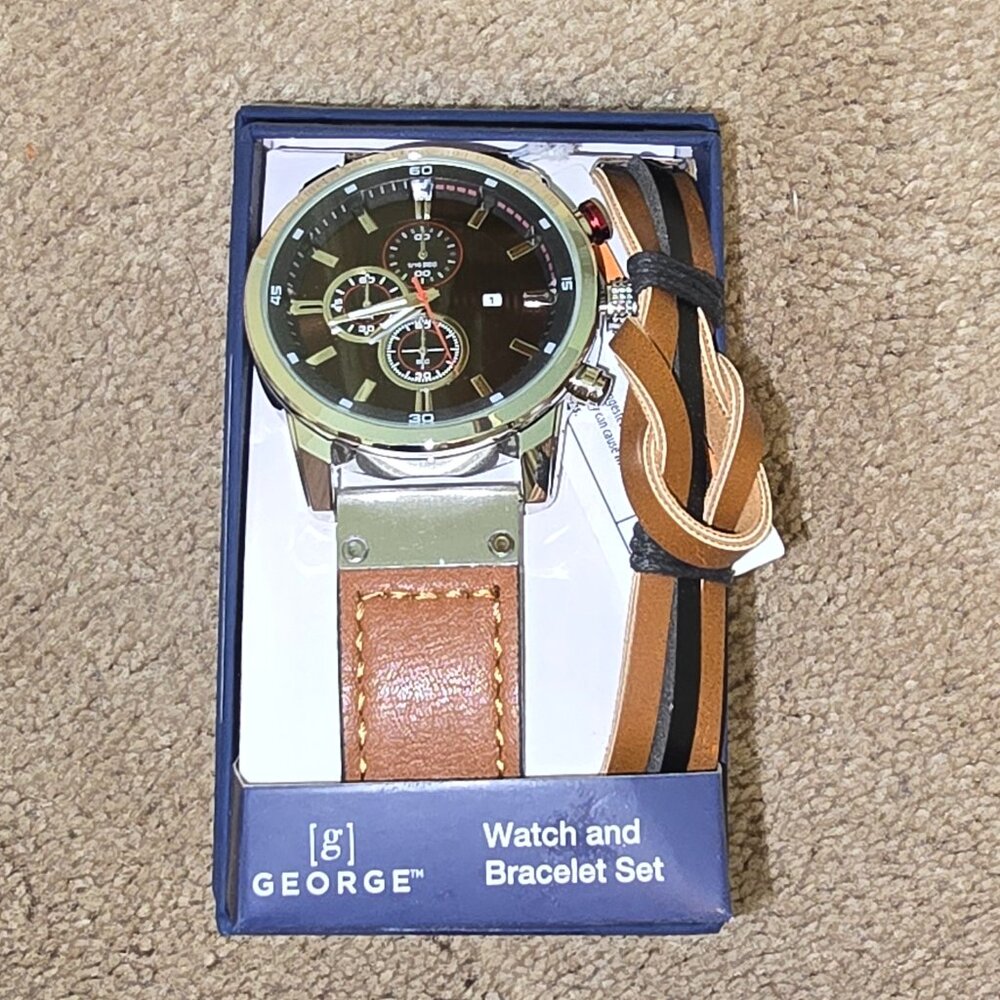 NWT Men's George Watch And Bracelet Set